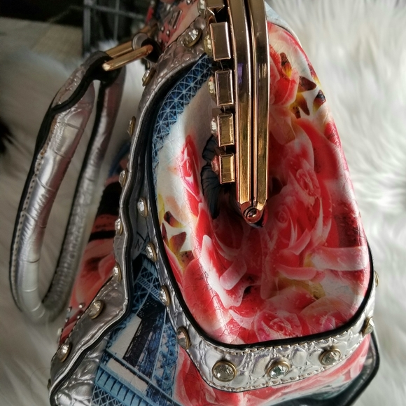 Eiffel Tower-"Rhinestone" Bling Handbag by LOVE USA - Picture 7 of 16